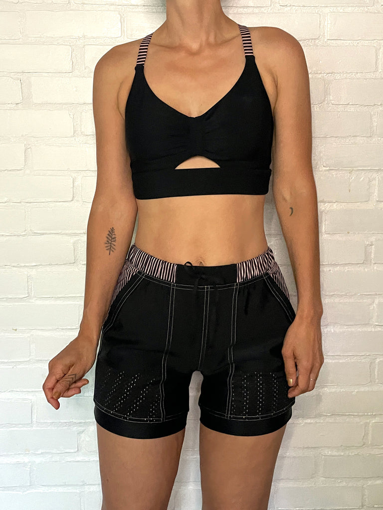 SWIM: Kim Top - Black/Pinstripe