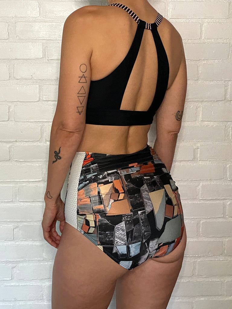 SWIM: Kim Top - Black/Pinstripe