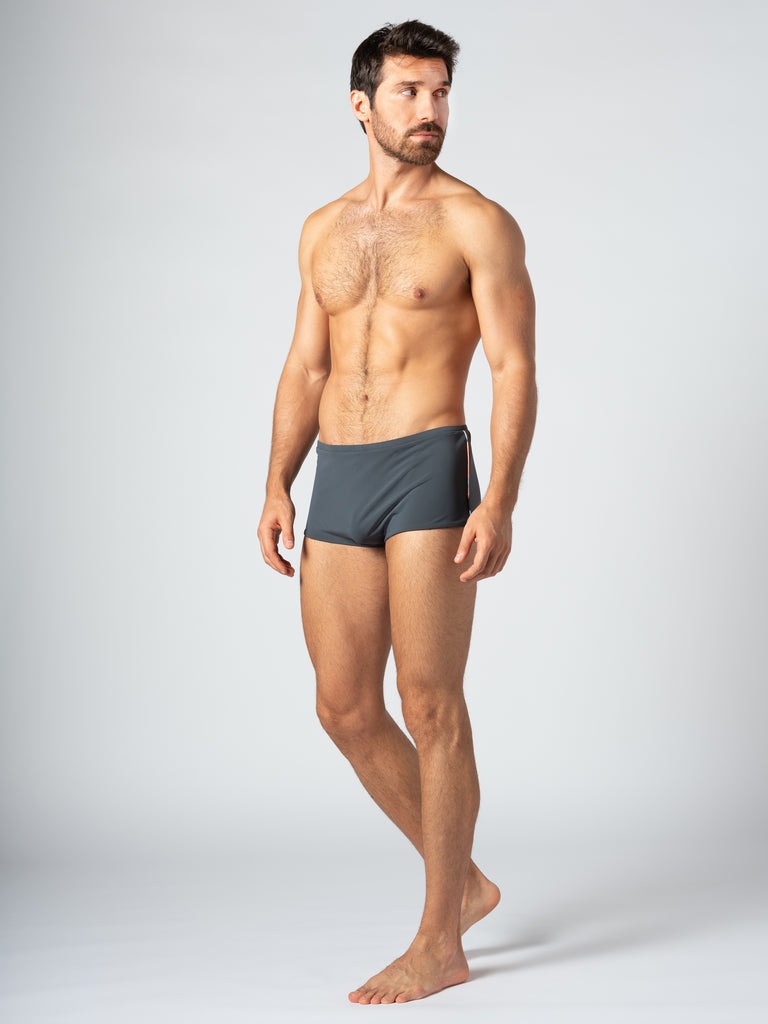 Unisex Water Short - Reversible Paint Chip Print / Grey