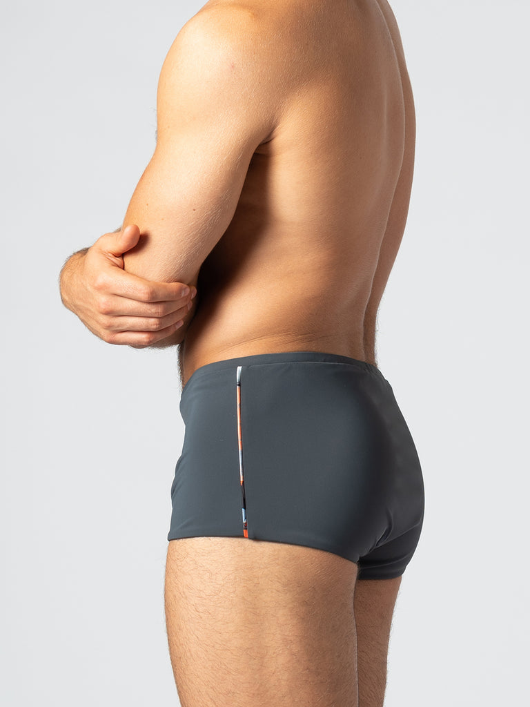 Unisex Water Short - Reversible Paint Chip Print / Grey