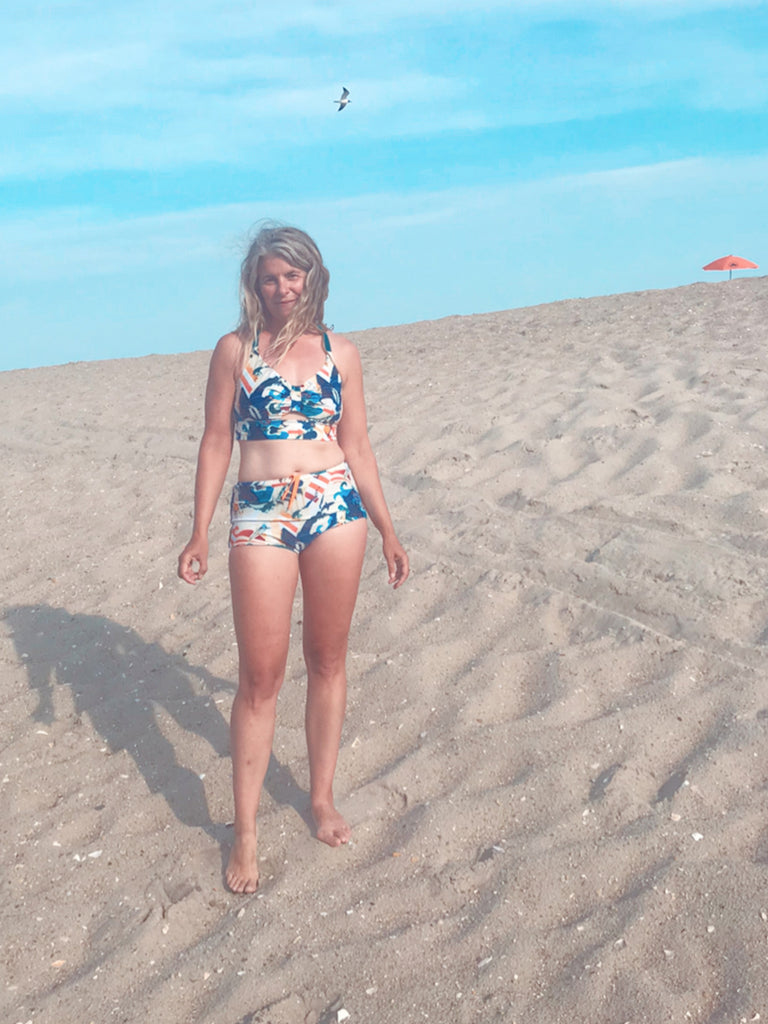 SWIM: Kim Top - Urban Surf Print