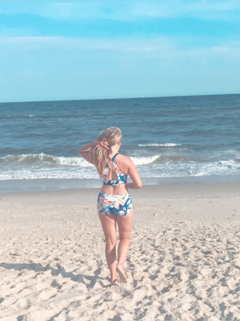 SWIM: Kim Top - Urban Surf Print