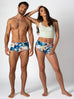 Unisex Water Short - Reversible Urban Surf Print / Jade