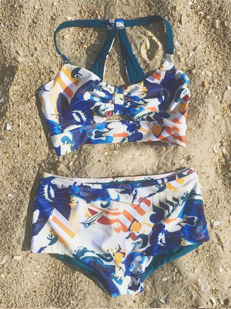 SWIM: Kim Top - Urban Surf Print