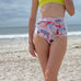 SWIM: Delia Hi-Waisted Ruched Bottoms - Limited Edition Juan José Heredia Palm Playland Print