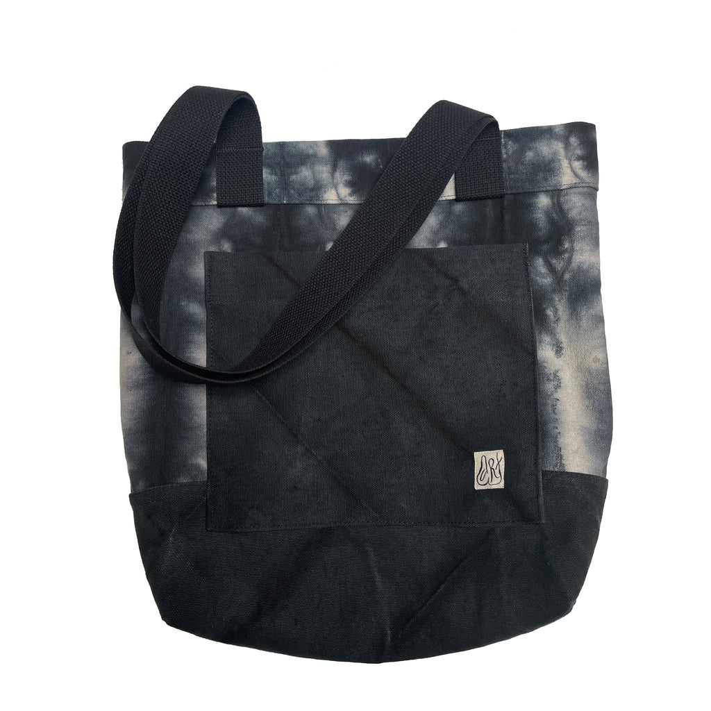 Bucket Bag - Black Shibori