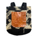 Bucket Bag - Black Shibori with Leather Pocket