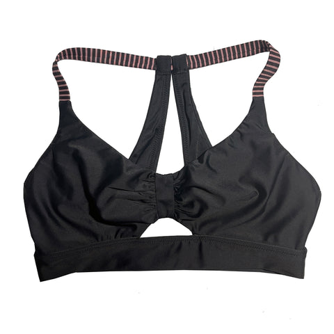 SWIM: Kim Top - Black/Pinstripe